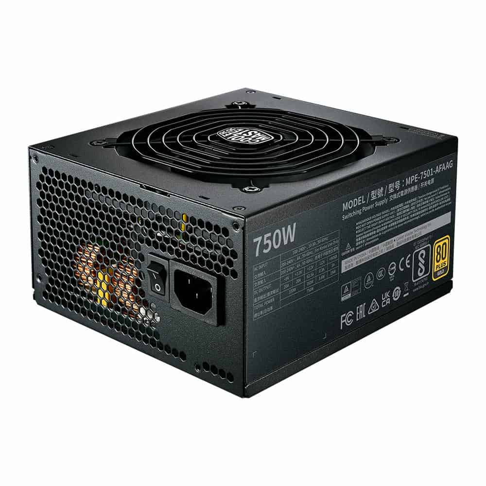 Cooler Master MWE Gold V2 750W PCIe 5 Fully Modular 80+ Gold Black PSU/Power Supply ATX3.0